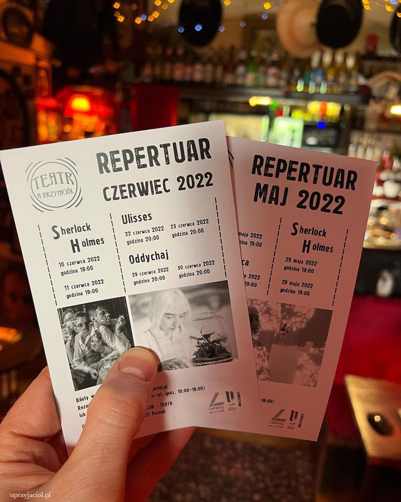 Repertuar teatru U Przyjaciół czerwiec i maj 2022.