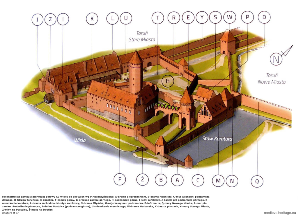 Rekonstrukcja zamku krzyżackiego w Toruniu wg P.Moszczyńskiego
