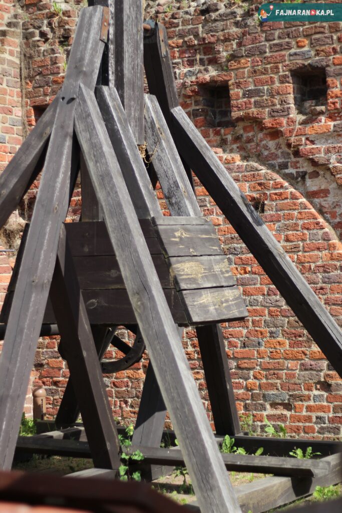 Rekonstrukcja tarana oblężniczego - Zamek Krzyżacki w Toruniu.