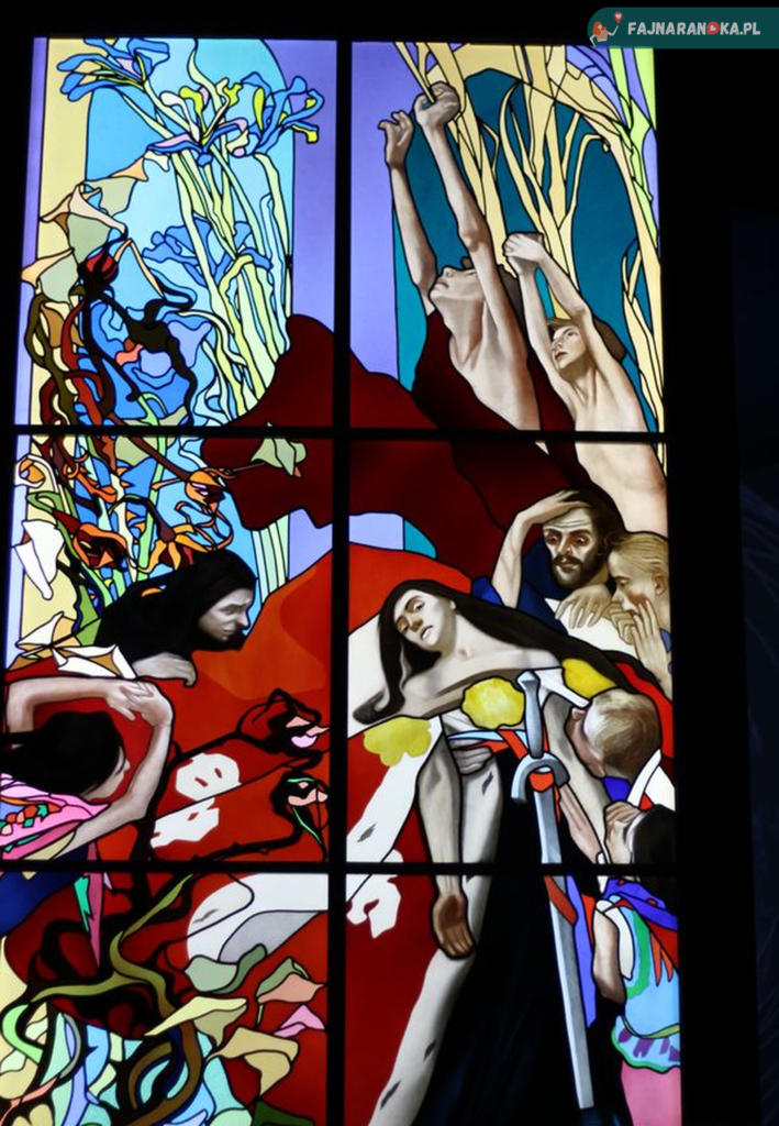 Witraż Polonia w krakowskiej Paracowni Witrażu.