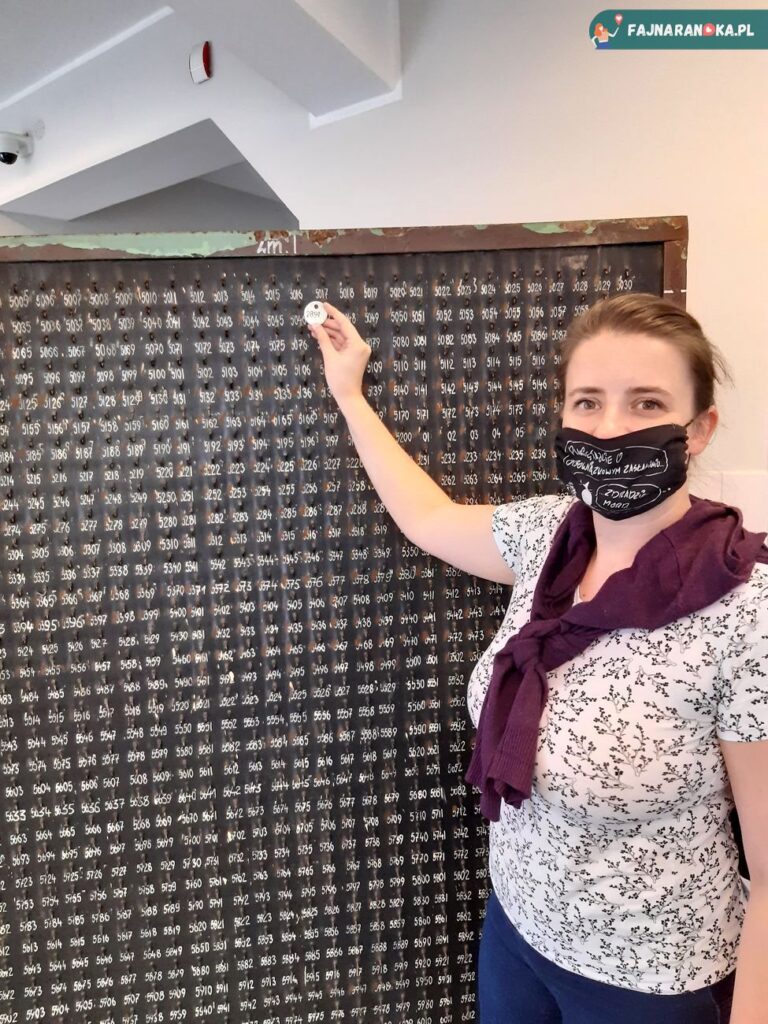 W czasie naszej randki w Starej Kopalni w Wałbrzychu - marki identyfikacyjne.