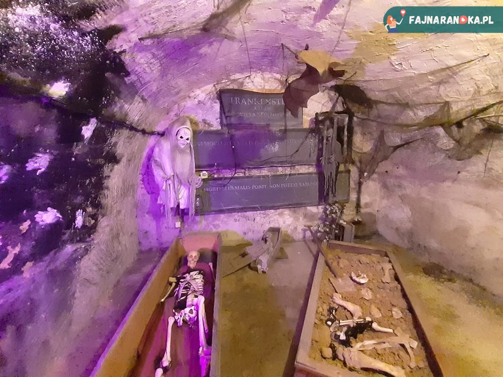 Groby w podziemnym Laboratorium Frankensteina w Ząbkowicach Śląskich.