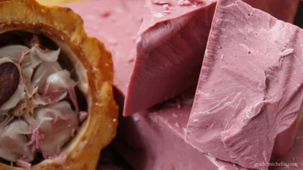 Muzeum Czekolady w Poznaniu: Różowa czekolada w bloku.