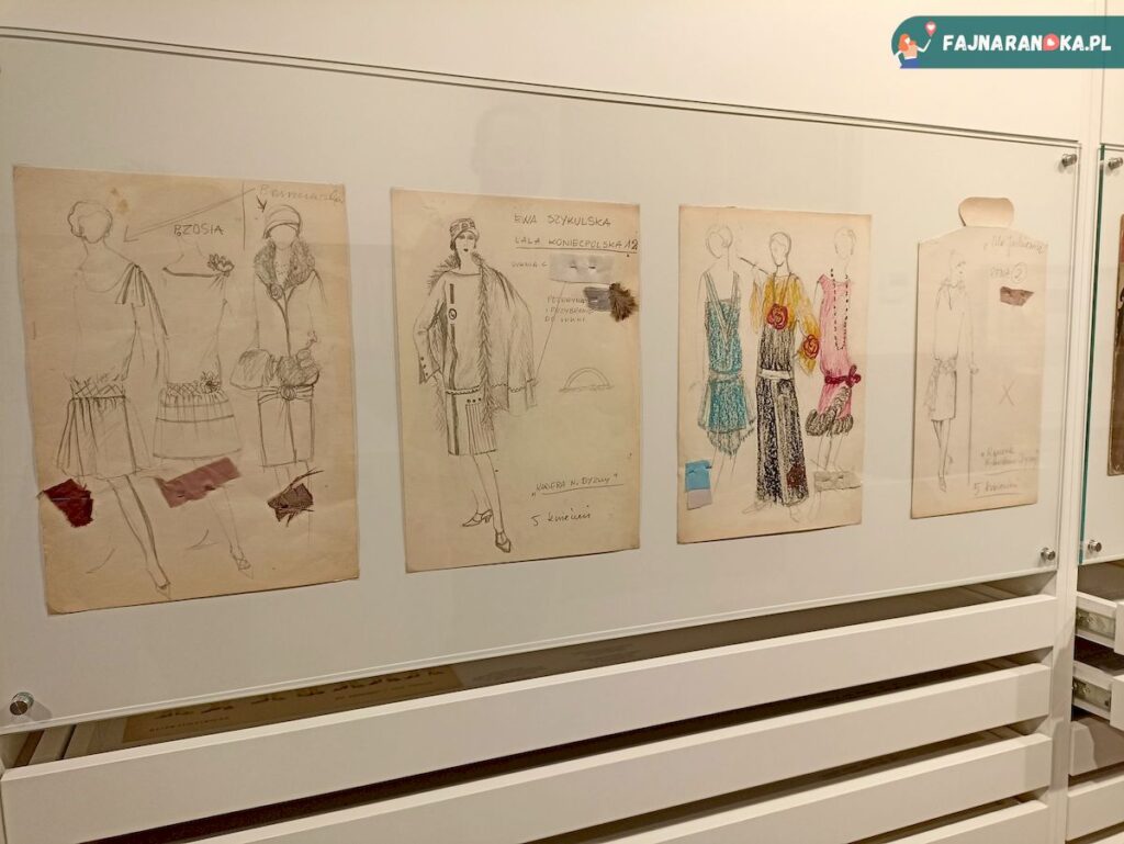 Kolekcja oryginalnych szkiców kostiumów filmowych - Muzeum Kinematografii Łódź.