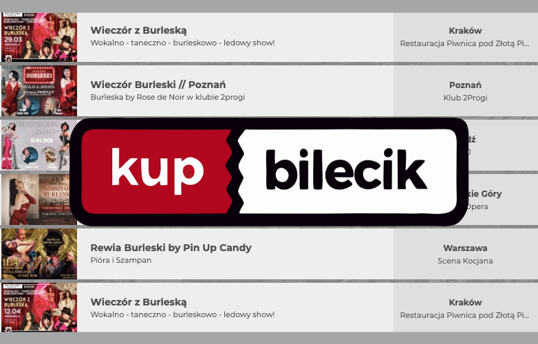 Wybierzcie się na randkę na burleskę w Waszym mieście.